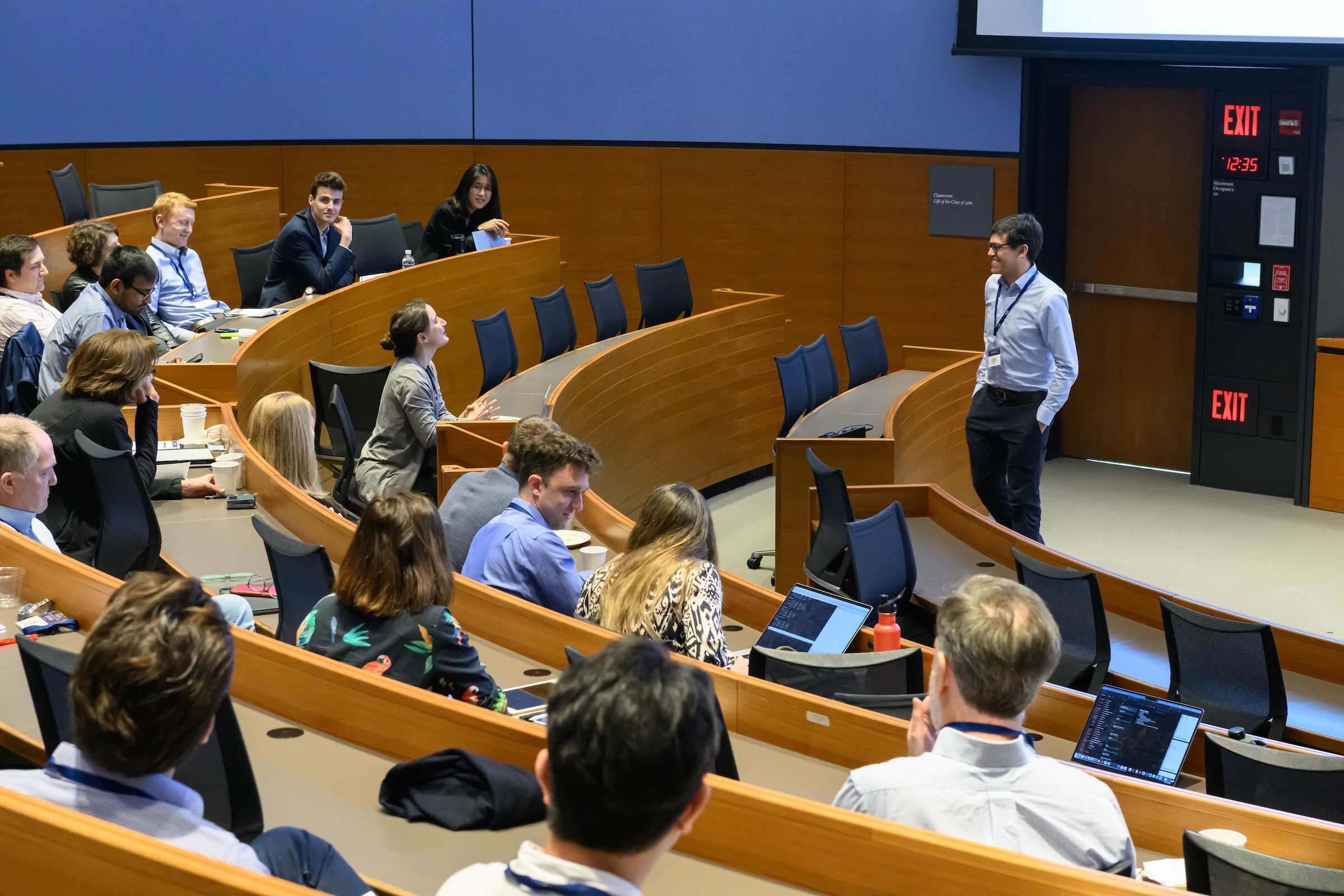 Juan Camilo Castillo (University of Pennsylvania) engaging with attendees at the Models & Measurement Conference