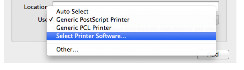 select printer software screenshot