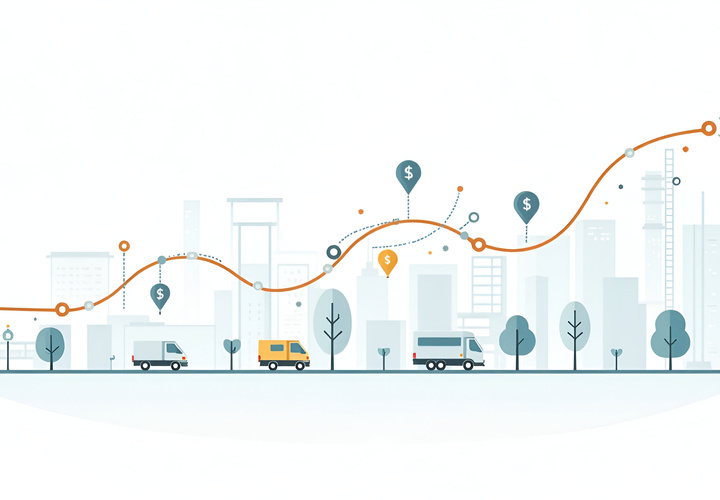 AI visualization representing spatial economics